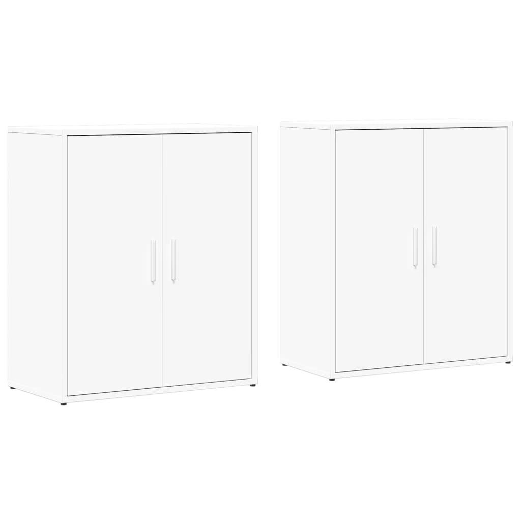 vidaXL Sideboards 2 Stk. Weiß 60x31x70 cm Holzwerkstoff