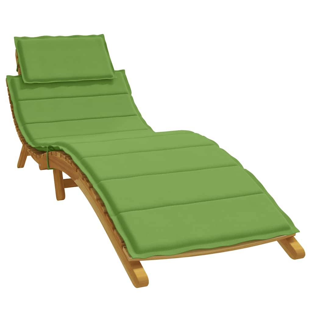 vidaXL Sonnenliegen-Auflage Melange Grün 186x58x4 cm Stoff