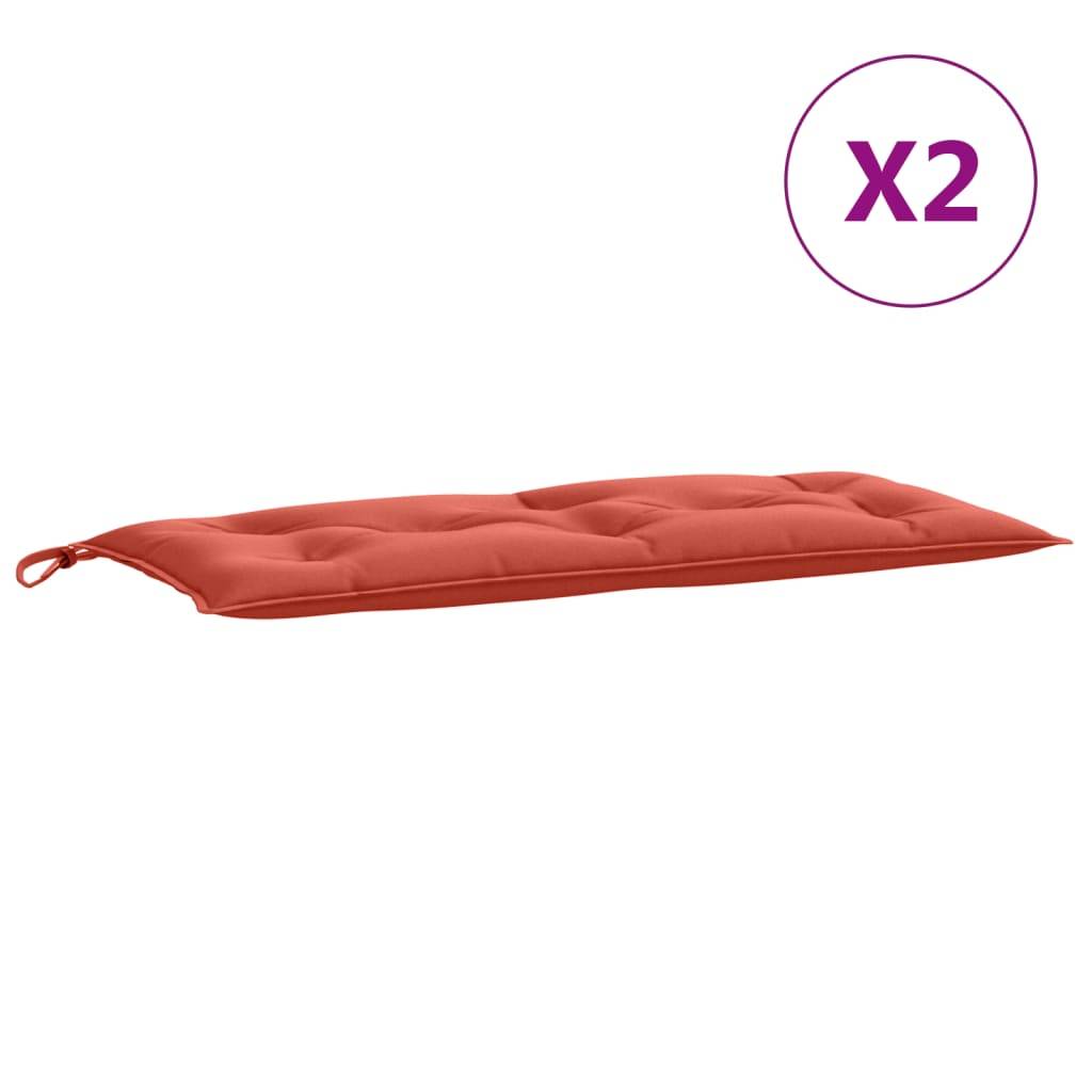 vidaXL Gartenbank-Auflagen 2 Stk. Melange Rot 100x50x7 cm Stoff