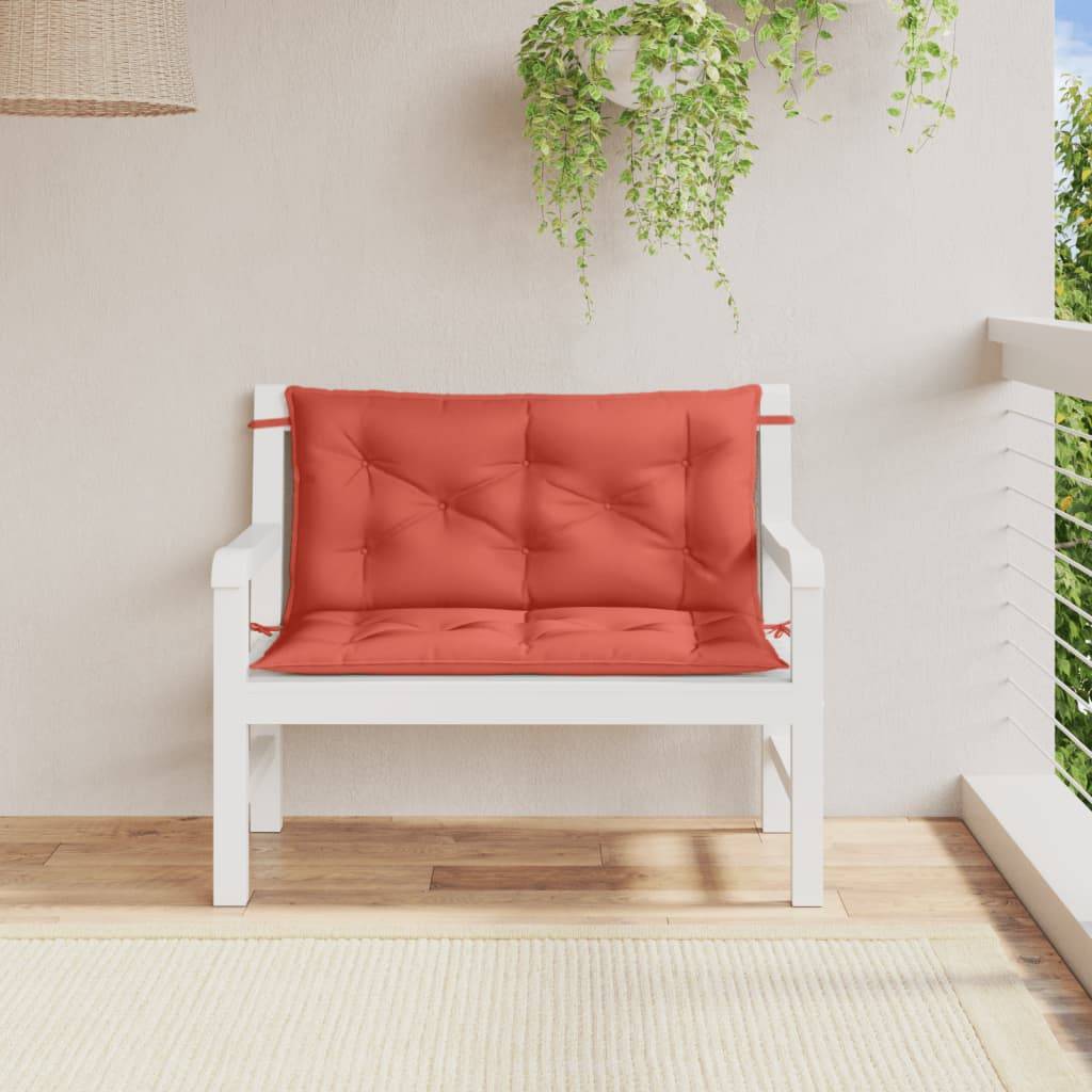 vidaXL Gartenbank-Auflagen 2 Stk. Melange Rot 100x50x7 cm Stoff