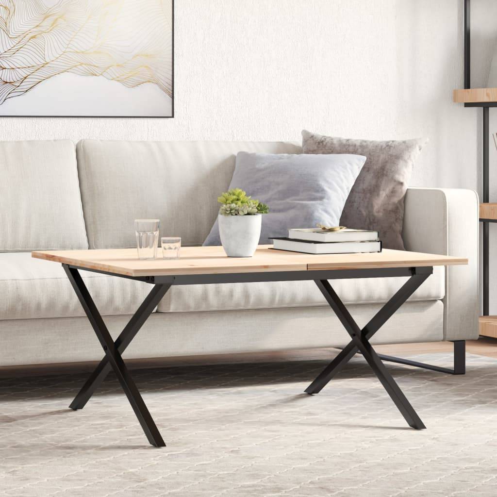vidaXL Couchtisch-Gestell in X-Form 70x60x43 cm Stahl