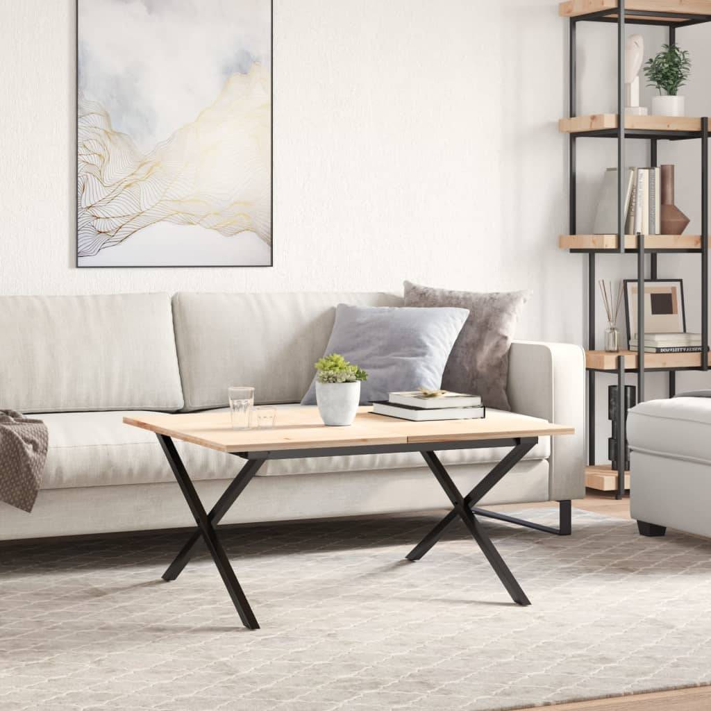 vidaXL Couchtisch-Gestell in X-Form 70x60x43 cm Stahl
