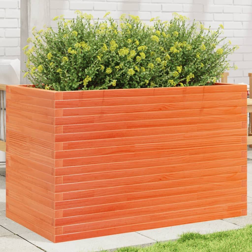 vidaXL Pflanzkübel Wachsbraun 110x60x68,5 cm Massivholz Kiefer