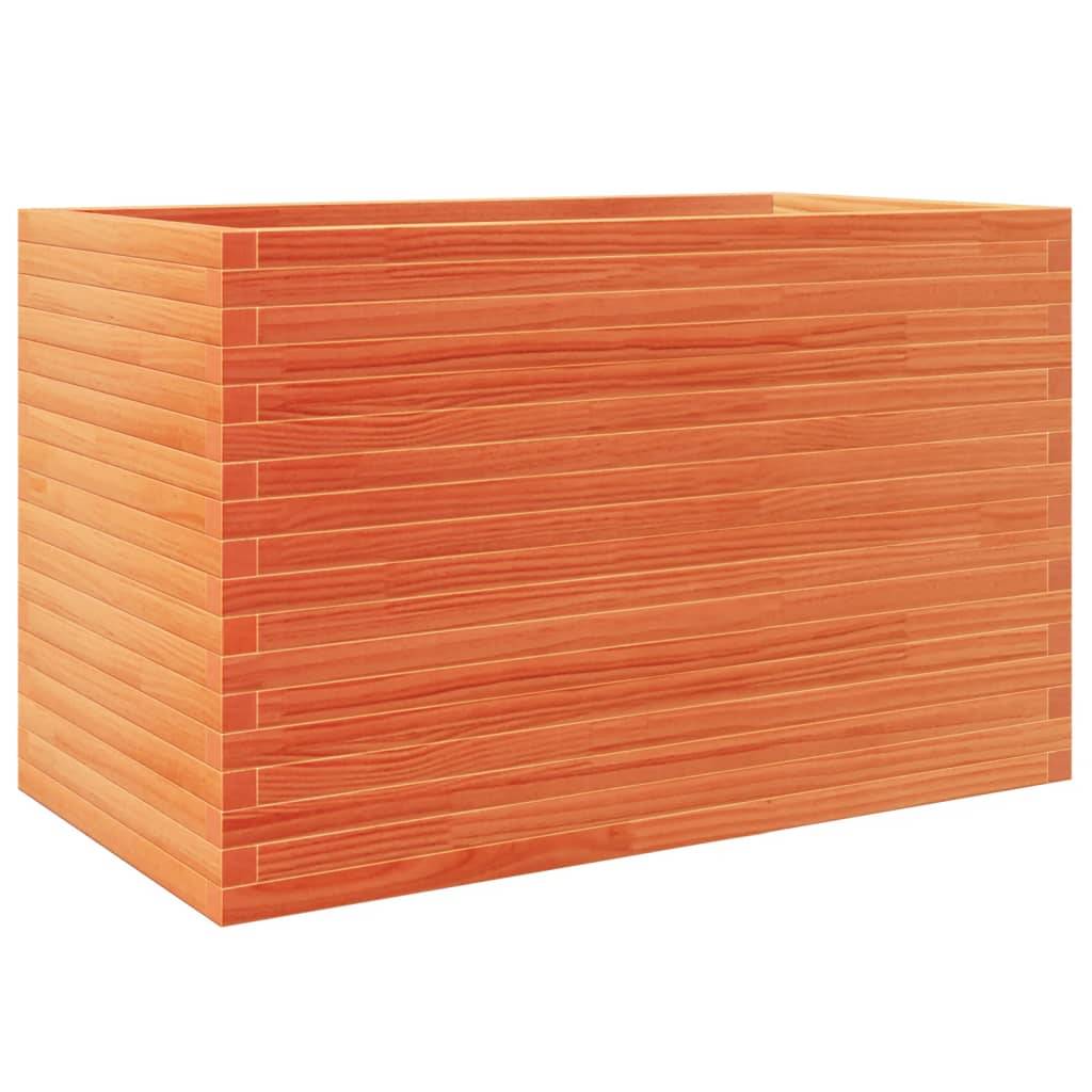 vidaXL Pflanzkübel Wachsbraun 110x60x68,5 cm Massivholz Kiefer