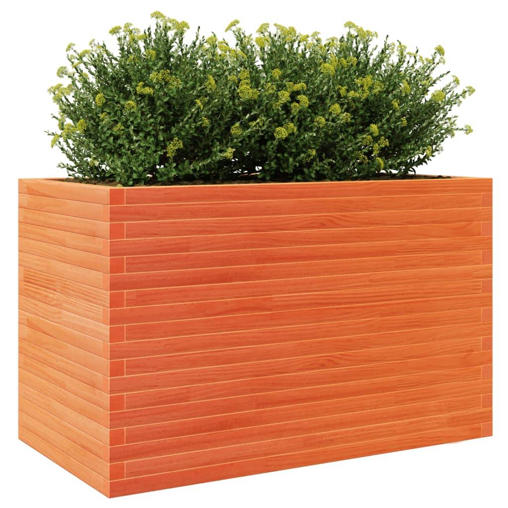 vidaXL Pflanzkübel Wachsbraun 110x60x68,5 cm Massivholz Kiefer
