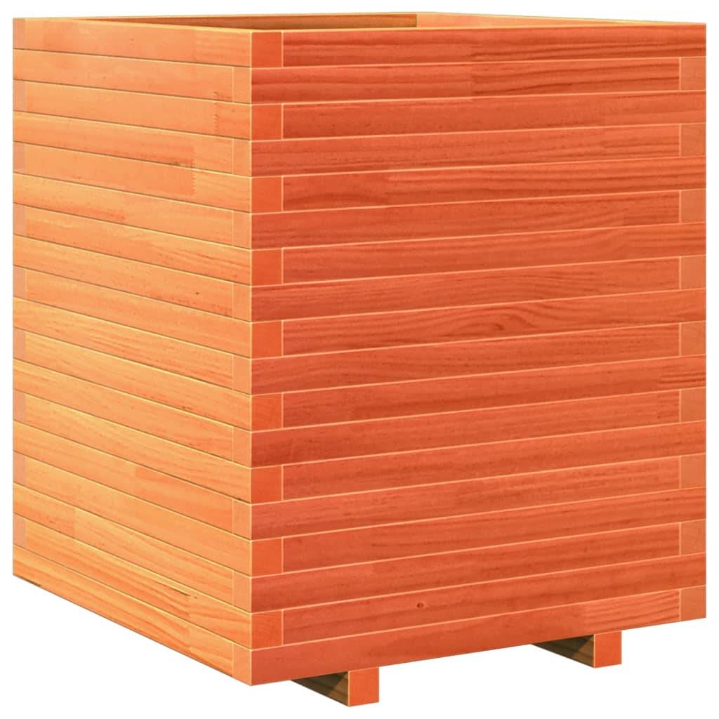 vidaXL Pflanzkübel Wachsbraun 60x60x72 cm Massivholz Kiefer
