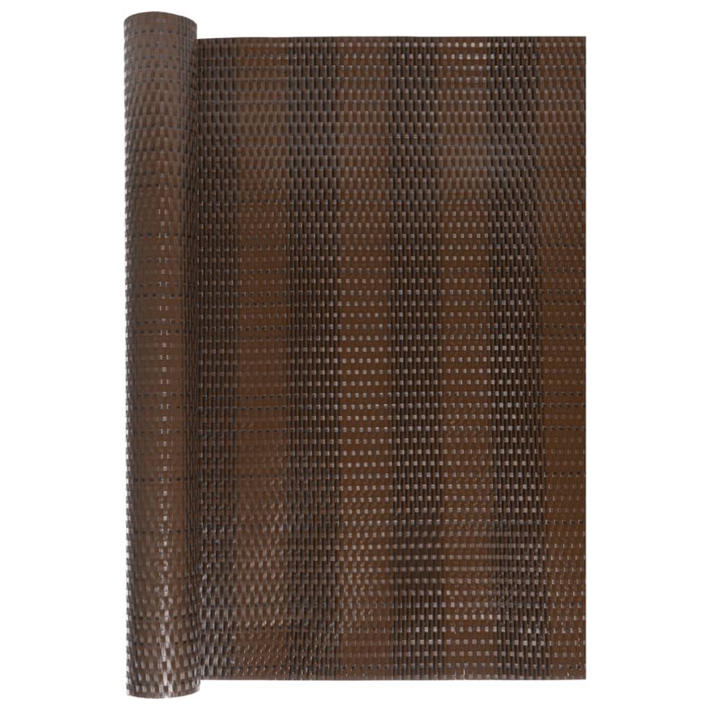 vidaXL Balkon-Sichtschutz Braun und Schwarz 500x90 cm Poly Rattan