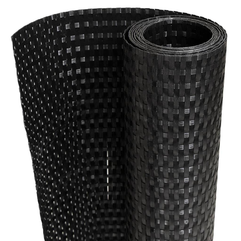 vidaXL Balkon-Sichtschutz Schwarz 600x100 cm Poly Rattan