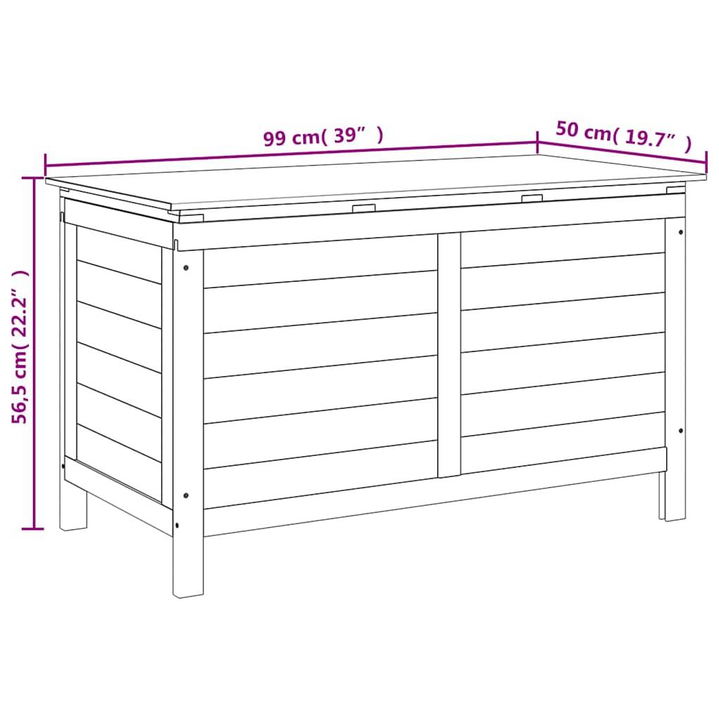 vidaXL Gartentruhe 99x50x56,5 cm Massivholz Tanne