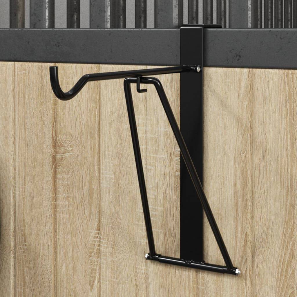 vidaXL Sattelhalter Klappbar Tragbar Schwarz Stahl