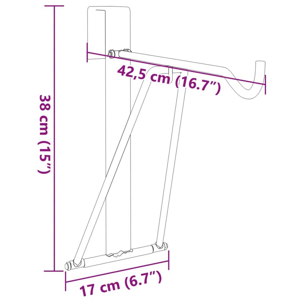 vidaXL Sattelhalter Klappbar Tragbar Schwarz Stahl