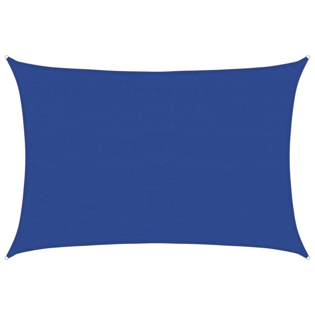 vidaXL Sonnensegel 160 g/m² Rechteckig Blau 4x6 m HDPE