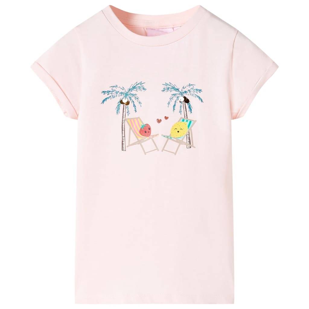 Kinder-T-Shirt Zartrosa 140