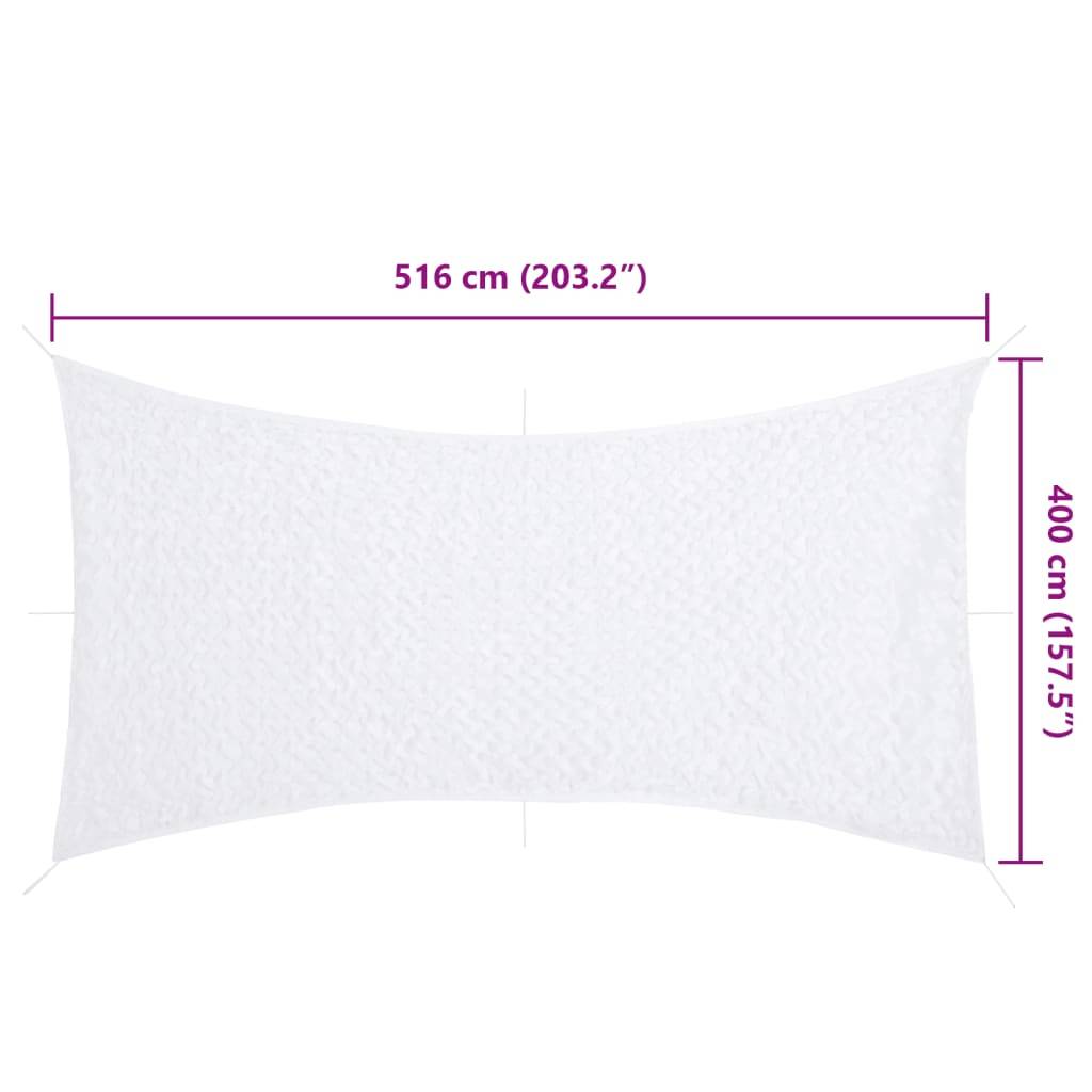vidaXL Tarnnetz mit Aufbewahrungstasche 516x400 cm Weiß