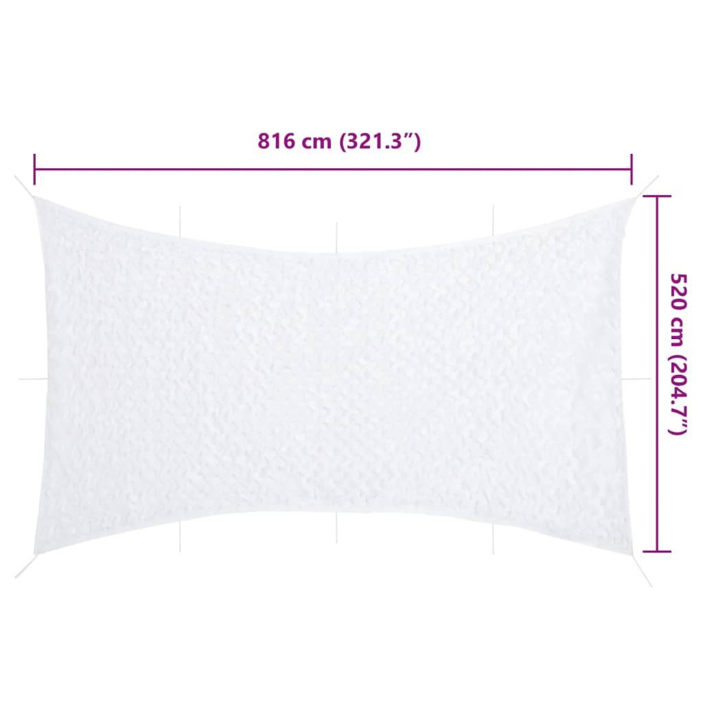 vidaXL Tarnnetz mit Aufbewahrungstasche 816x520 cm Weiß