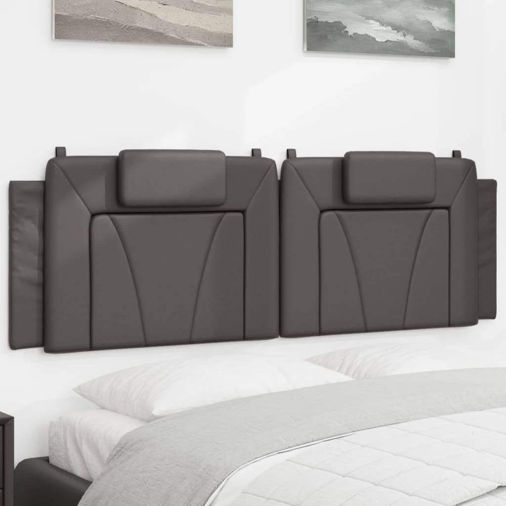 vidaXL Kopfteil-Kissen "Viana" Grau 160 cm Kunstleder
