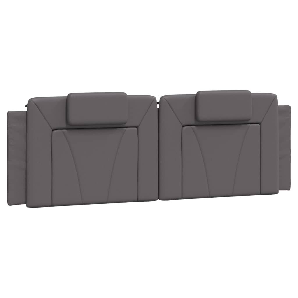 vidaXL Kopfteil-Kissen "Viana" Grau 160 cm Kunstleder