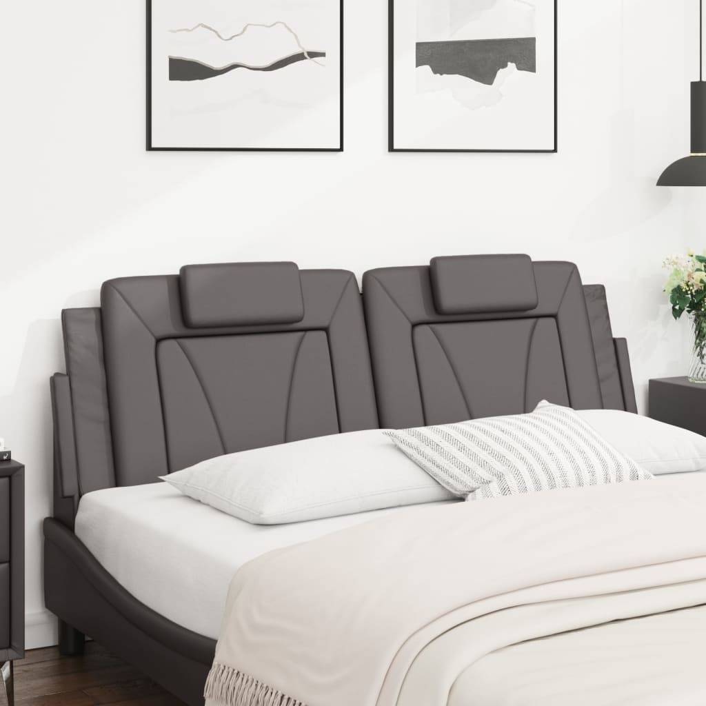 vidaXL Kopfteil-Kissen "Viana" Grau 160 cm Kunstleder