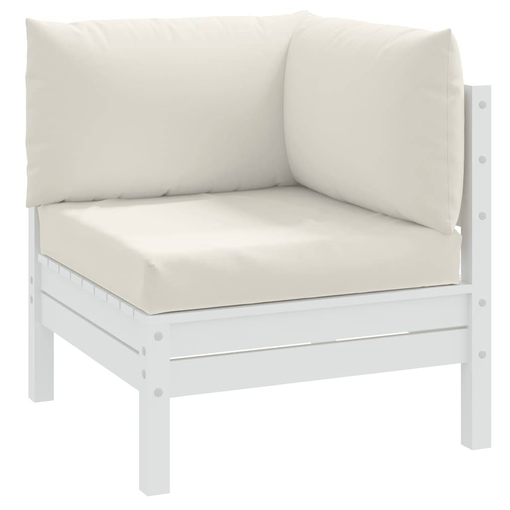 vidaXL Palettenkissen 3-tlg. Melange Creme Stoff