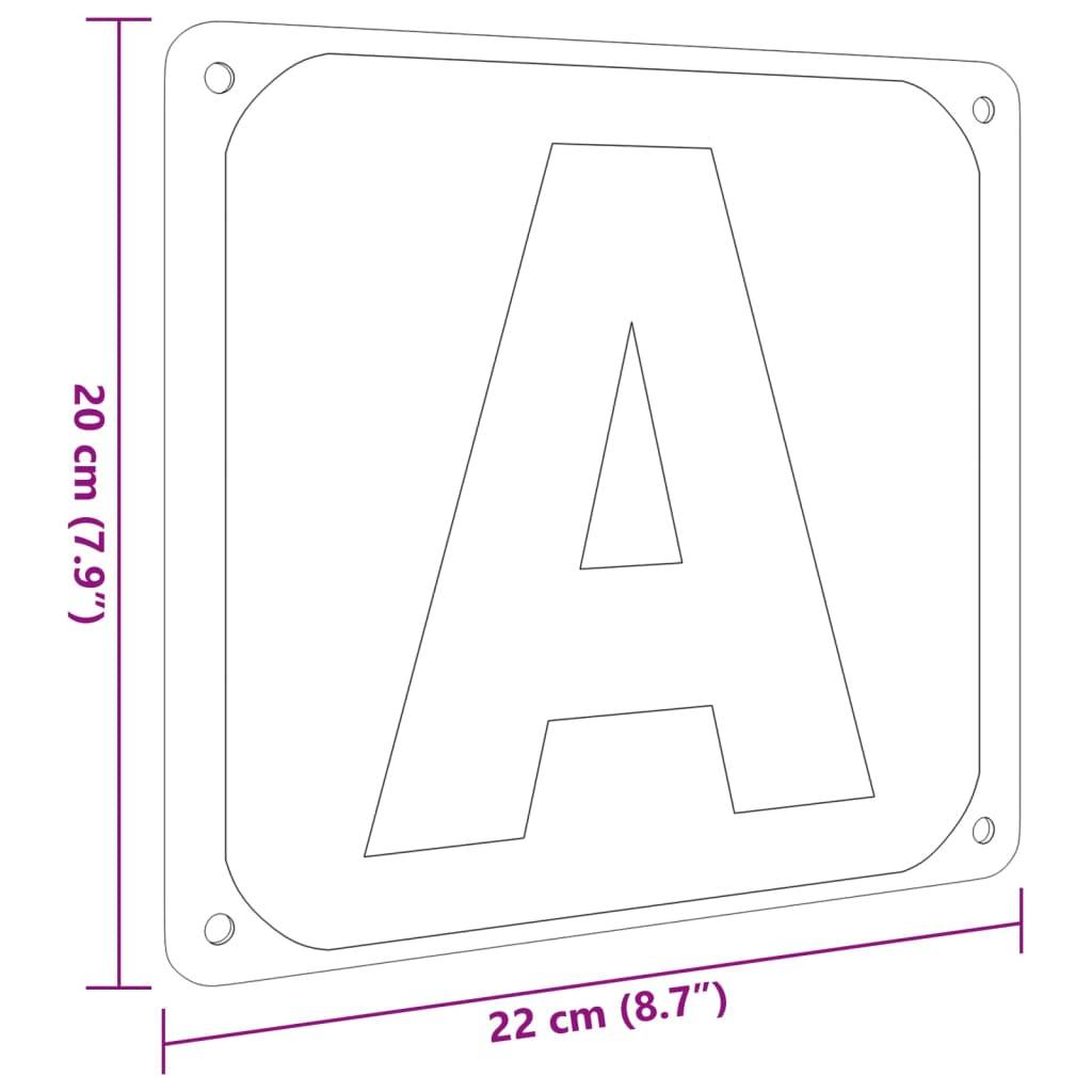 vidaXL Buchstaben für Dressurviereck 12 Stk. Stahl