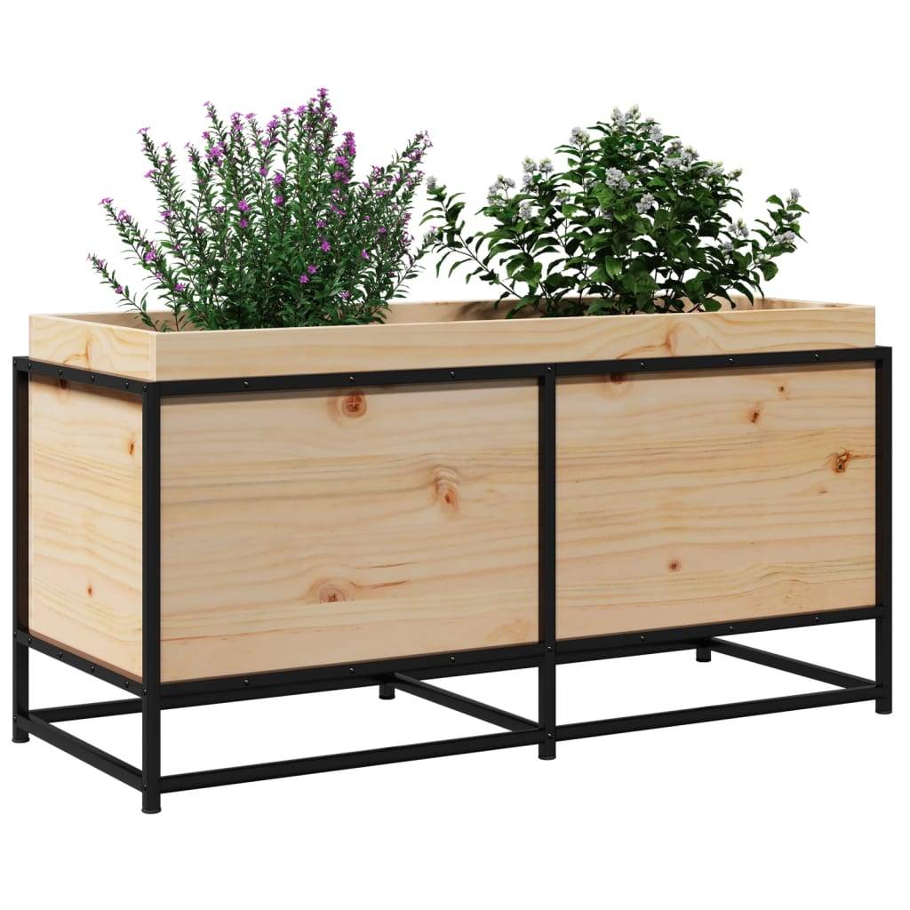 vidaXL Pflanzkübel 100x40x50 cm Massivholz Kiefer