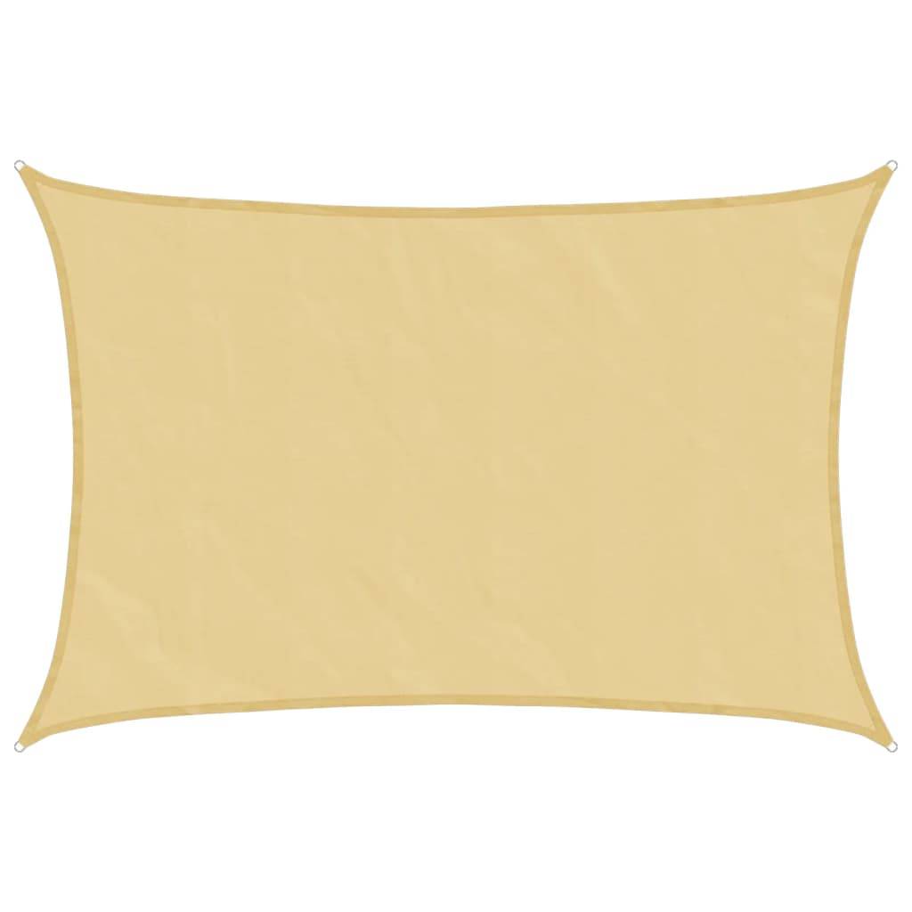 vidaXL Sonnensegel Sandfarbe 4,5x3,5 m 100% Polyester Oxford