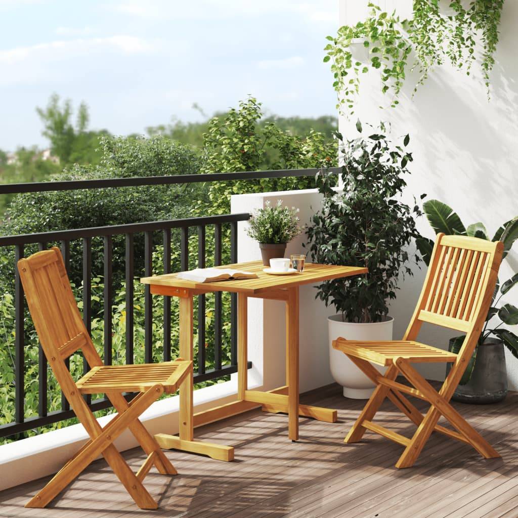 vidaXL 3-tlg. Garten-Essgruppe Klappbar Massivholz Akazie