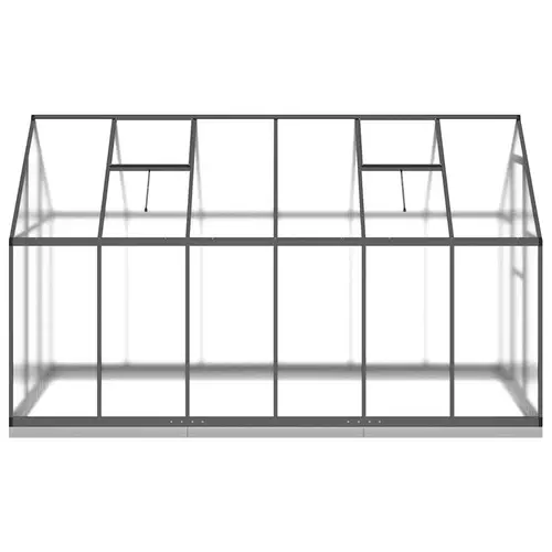 vidaXL Gewächshaus mit Fundamentrahmen Anthrazit 334x169x202 cm Alu vidaXL Gewächshaus mit Fundamentrahmen Anthrazit 334x169x202 cm Alu
