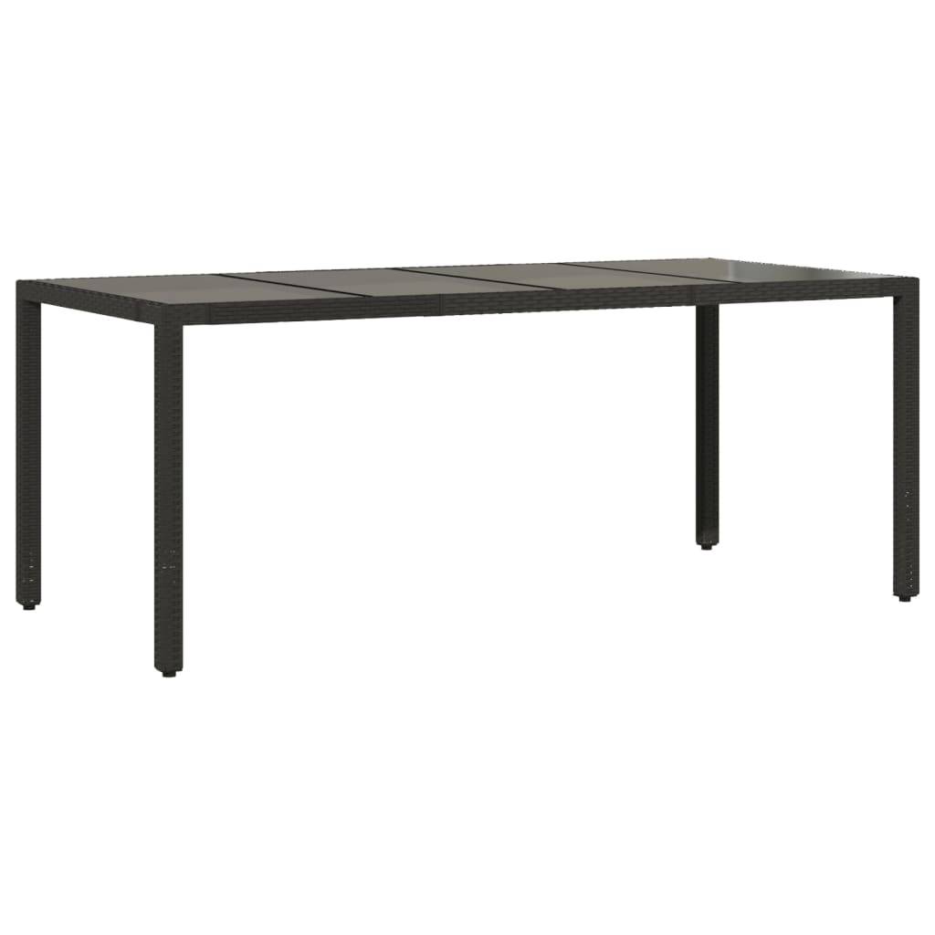 vidaXL 9-tlg. Garten-Essgruppe mit Kissen Schwarz Poly Rattan