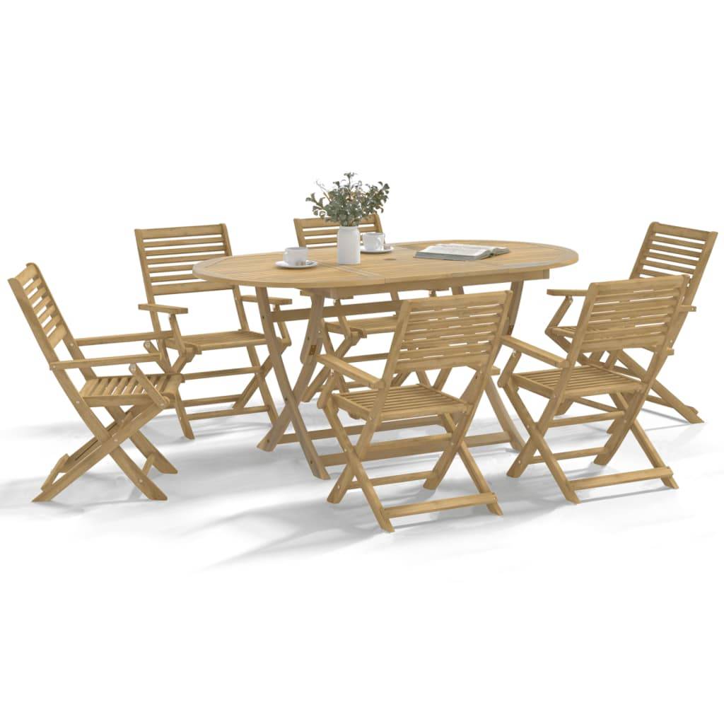 vidaXL Gartenstühle 8 Stk. Klappbar 54,5x61,5x86,5cm Massivholz Akazie