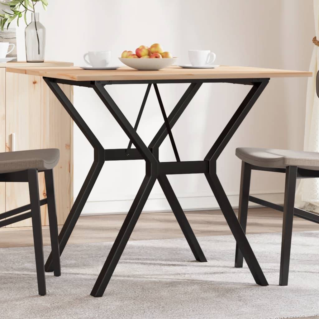 vidaXL Esstisch Y-Gestell 90x90x75 cm Massivholz Kiefer und Stahl