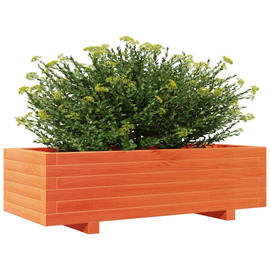 vidaXL Pflanzkübel Wachsbraun 90x40x26,5 cm Massivholz Kiefer