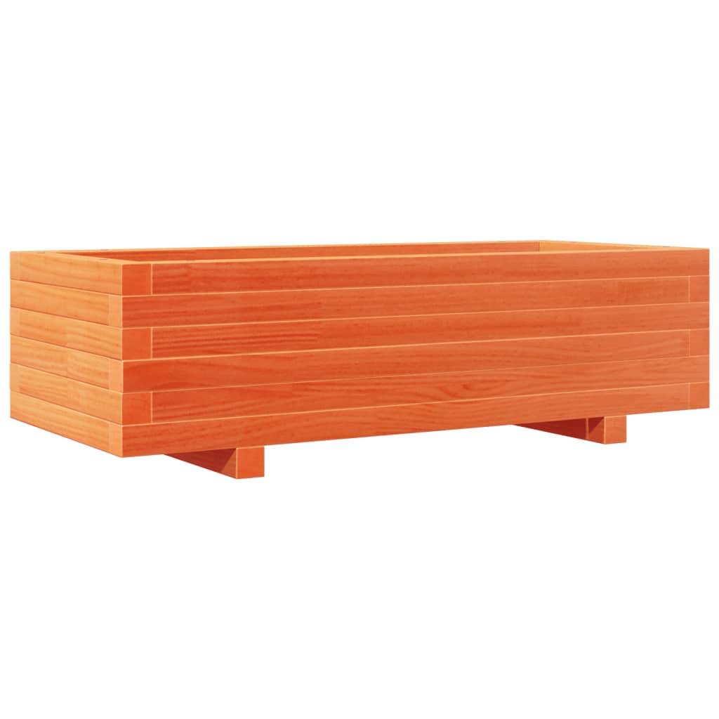 vidaXL Pflanzkübel Wachsbraun 90x40x26,5 cm Massivholz Kiefer