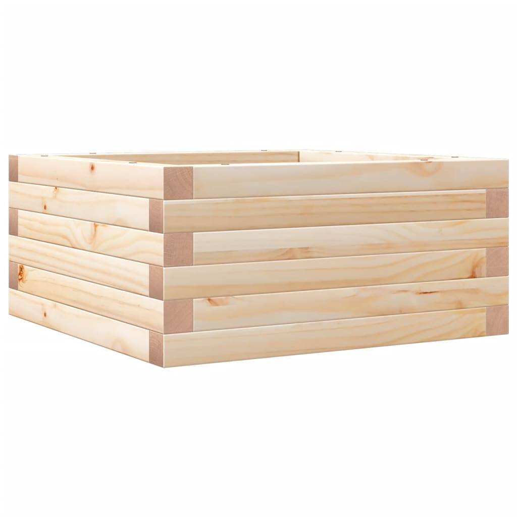 vidaXL Pflanzkübel 50x50x23 cm Massivholz Kiefer