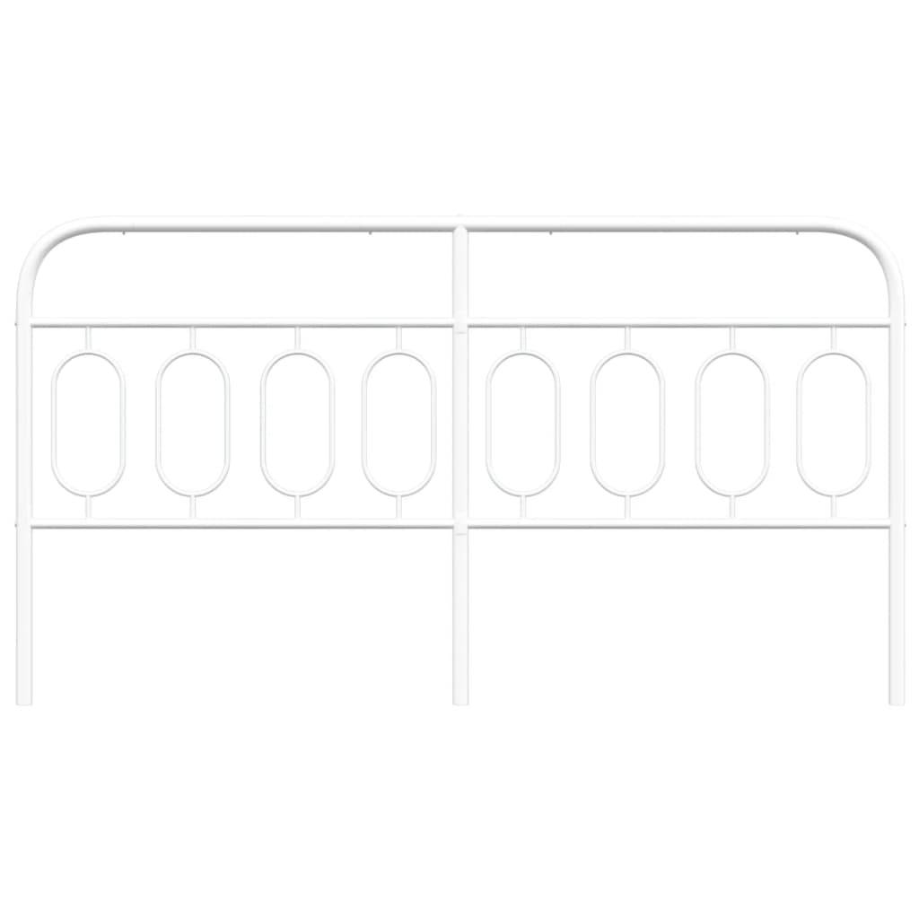 vidaXL Kopfteil Metall Weiß 183 cm