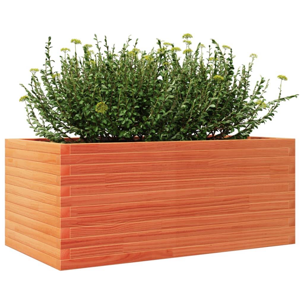 vidaXL Pflanzkübel Wachsbraun 110x60x45,5 cm Massivholz Kiefer