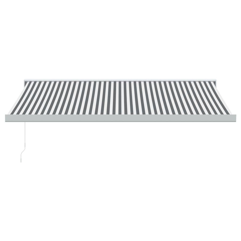 vidaXL Markise Einziehbar Anthrazit und Weiß 4,5x3 m Stoff Aluminium