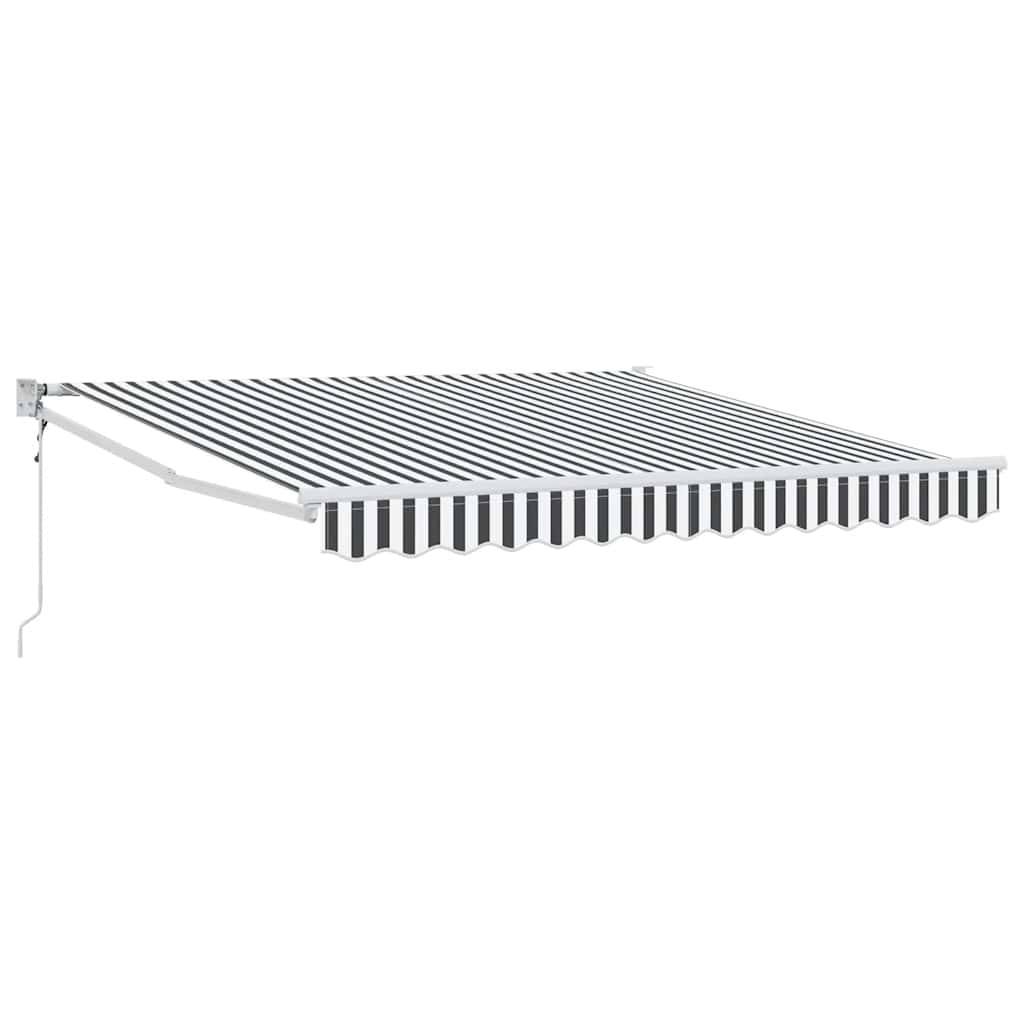 vidaXL Markise Einziehbar Anthrazit und Weiß 3x2,5 m Stoff & Aluminium