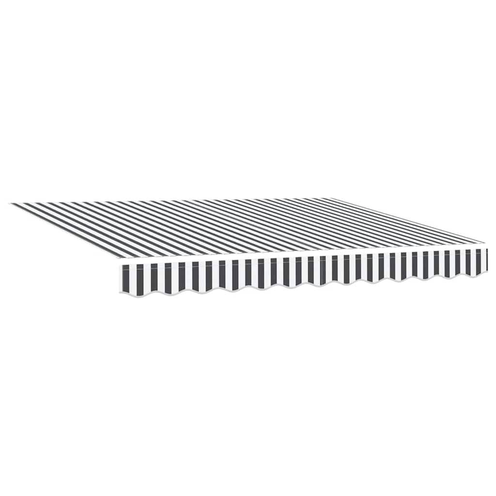 vidaXL Markise Einziehbar Anthrazit und Weiß 3x2,5 m Stoff & Aluminium