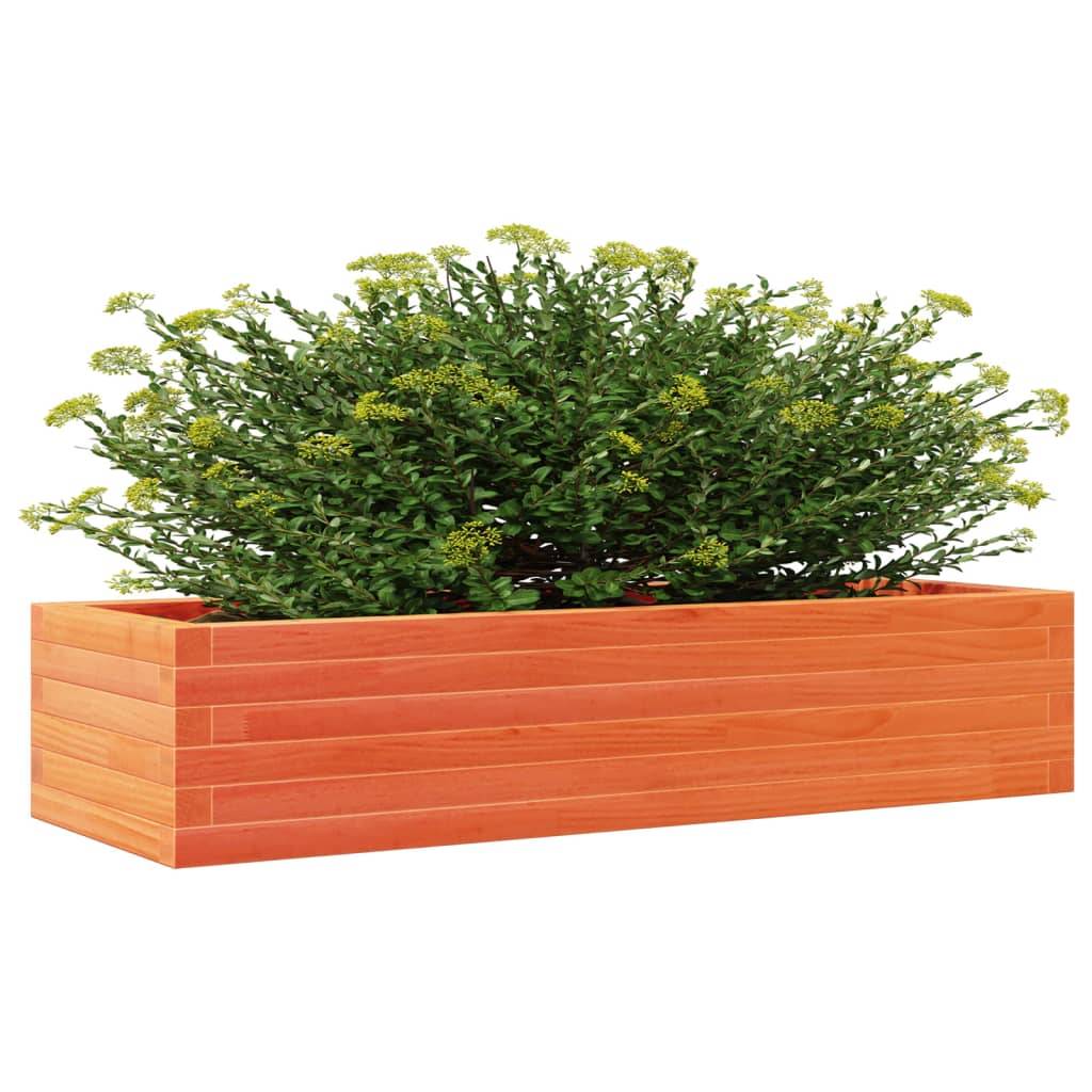 vidaXL Pflanzkübel Wachsbraun 110x40x23 cm Massivholz Kiefer