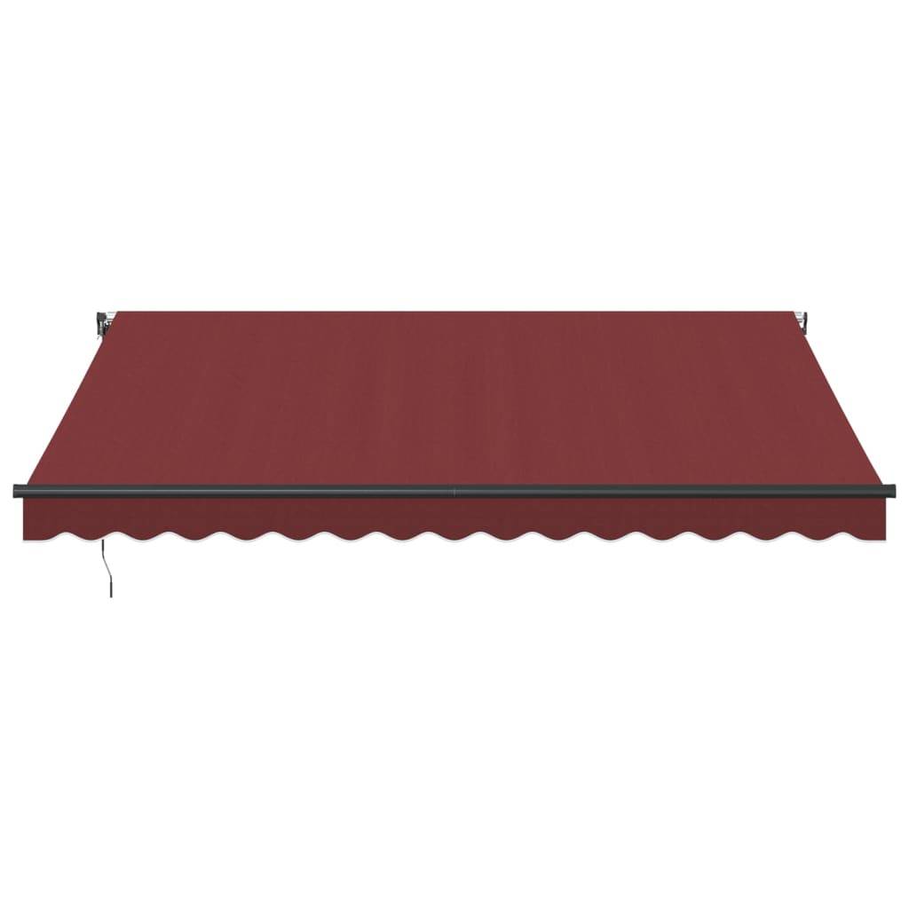 vidaXL Markise Automatisch mit LED Weinrot 400x350 cm