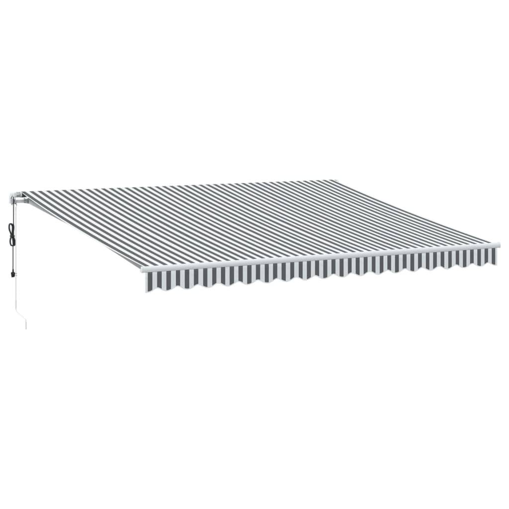 vidaXL Markise Automatisch Anthrazit & Weiß 450x350 cm