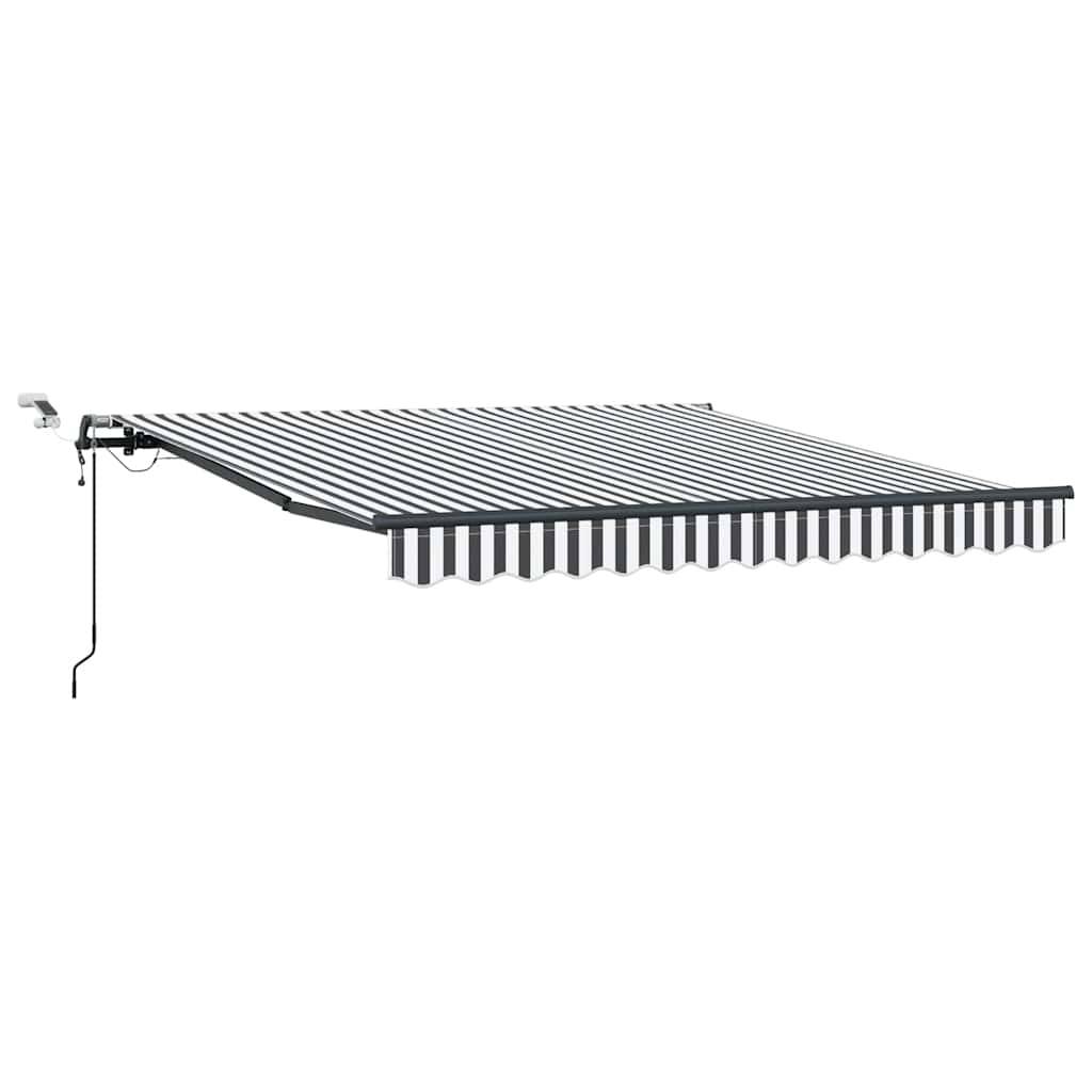 vidaXL Markise Automatisch mit LEDs Anthrazit & Weiß 300x250 cm