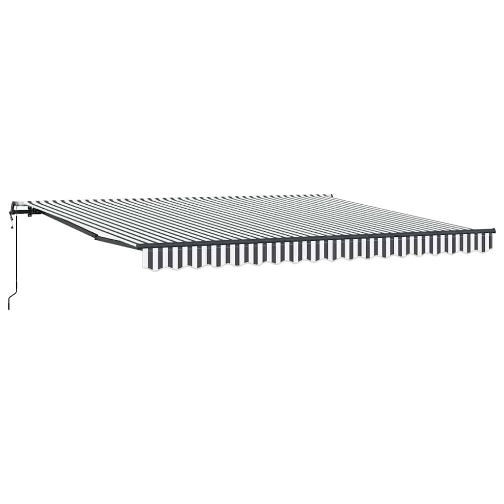 vidaXL Markise Automatisch Anthrazit und Weiß 400x300 cm