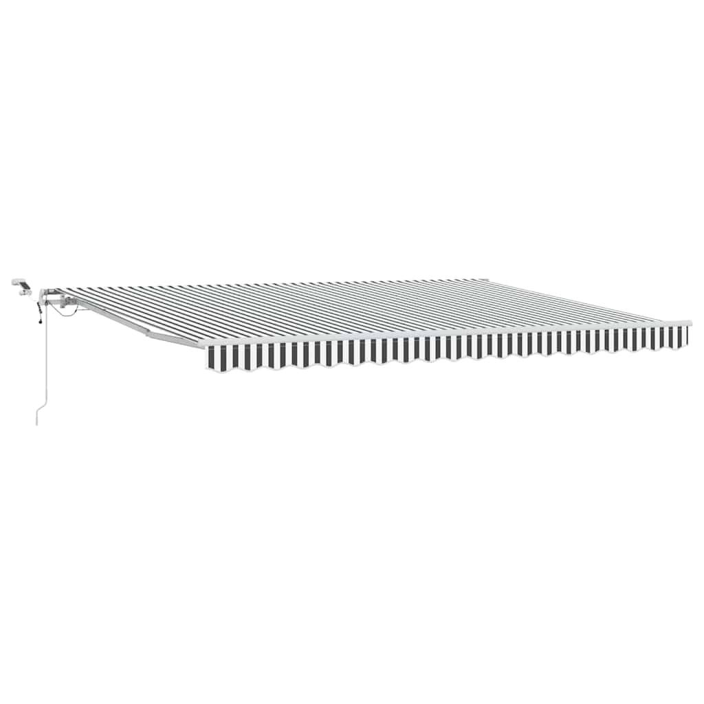 vidaXL Markise Automatisch mit LED Anthrazit & Weiß 450x300 cm