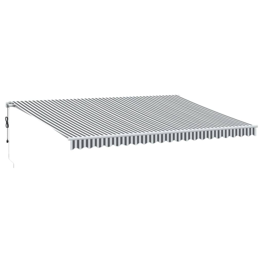 vidaXL Markise Automatisch mit LED Anthrazit & Weiß 500x350 cm