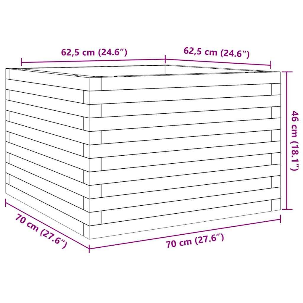 vidaXL Pflanzkübel 70x70x46 cm Massivholz Douglasie