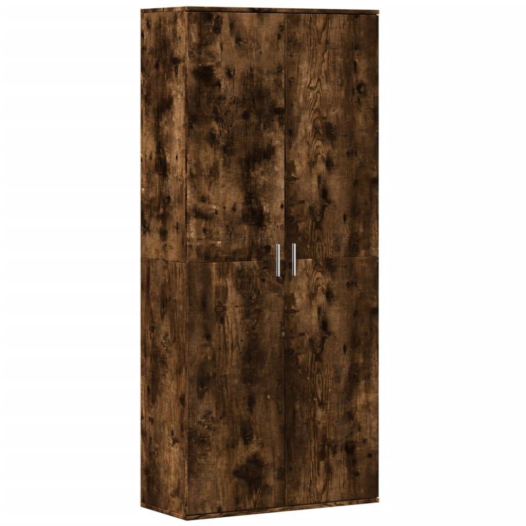 vidaXL Highboard Räuchereiche 80x35x180 cm Holzwerkstoff