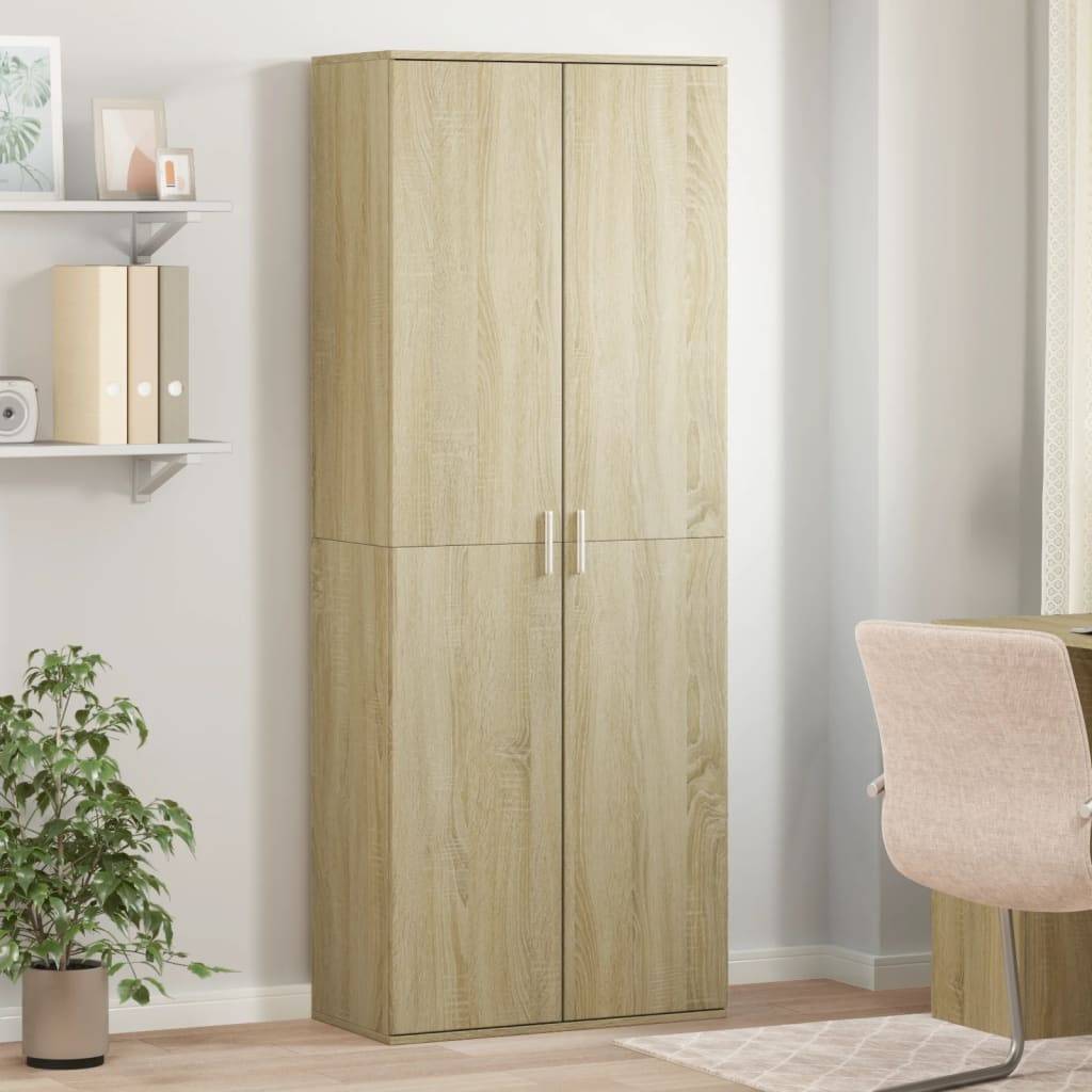vidaXL Highboard Sonoma-Eiche 70x35x180 cm Holzwerkstoff