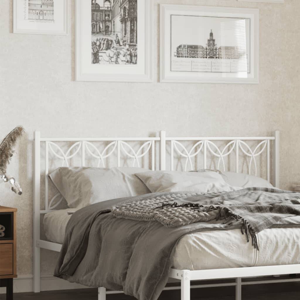 vidaXL Kopfteil Metall Weiß 150 cm